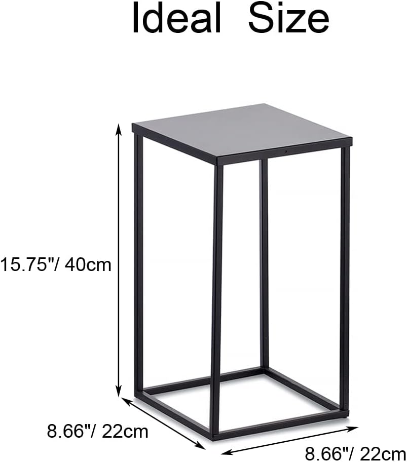 Black Plant Stand Pedestal Stand - 10 Pcs Metal Plant Stand, 15.75in Tall Flower Stand Vase Flower Holder, Wedding Centerpieces for Tables, Corner Planter Pot Rack for Living Rooms, Home, Patio Decor
