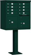 Salsbury Industries 3308GRN-U 8 A Size Doors, United States Postal Access Type I Cluster Box Unit, Green