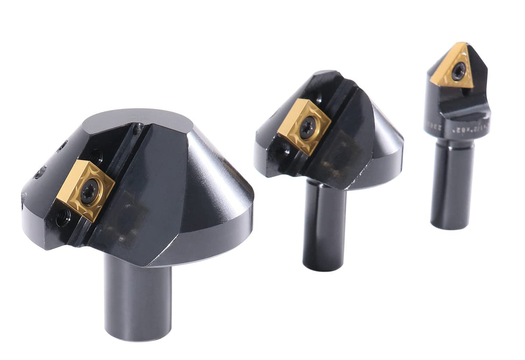 Accusize Industrial Tools, 1/4'', 1/2'' and 1-1/4'' 82 Degree Indexable Carbide Countersinks, 0046-0982