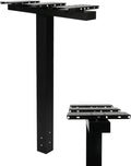 Ilyapa Triple Modern Mailbox Posts for Outside - 43x4x4 inch Black Metal Post Cover for Triple or Double Mailboxes, with Universal Mounting Bracket Plate, Fits Mailboxes up to 12in. Wide