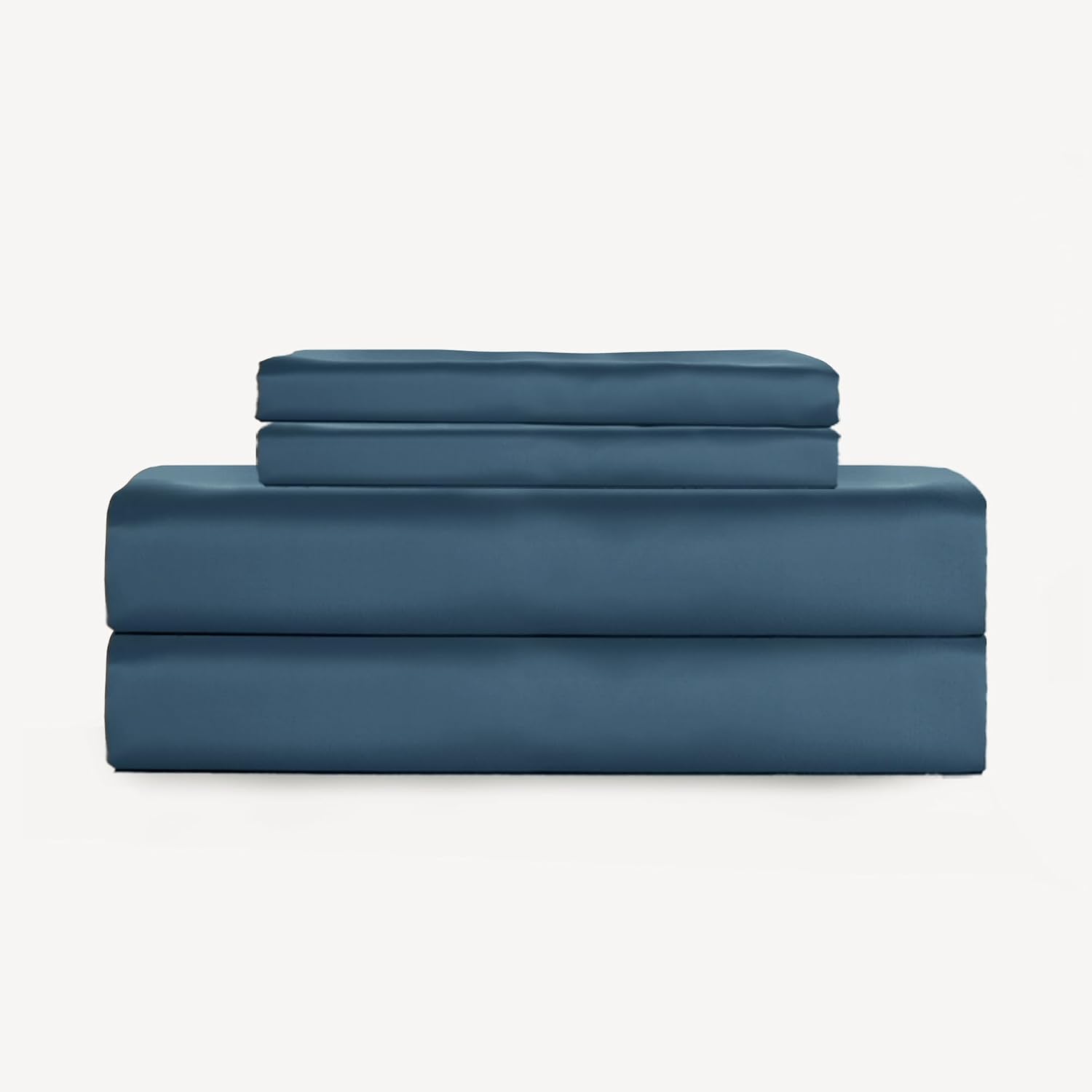 SLASHOP FURRFREE Bamboo Sheet Set - Genuine 100% Organic Viscose - Pet Hair Repellent Bedding Sheet Set for Dogs/Cats Family- Contemplating Blue Queen