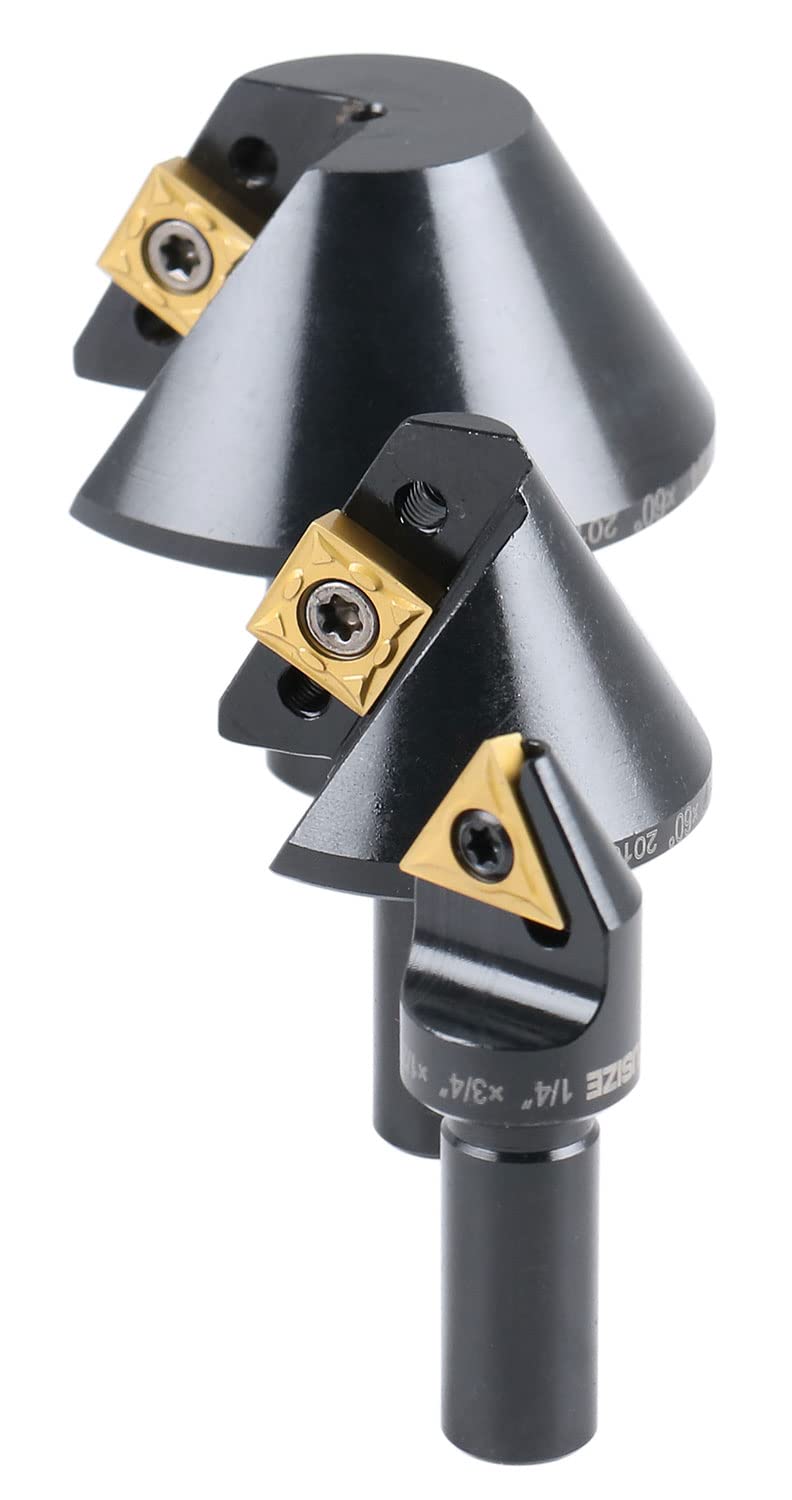 Accusize Industrial Tools 1/4'', 1/2'' and 1-1/4'' 60 Degree Indexable Carbide Countersinks, 0046-0960