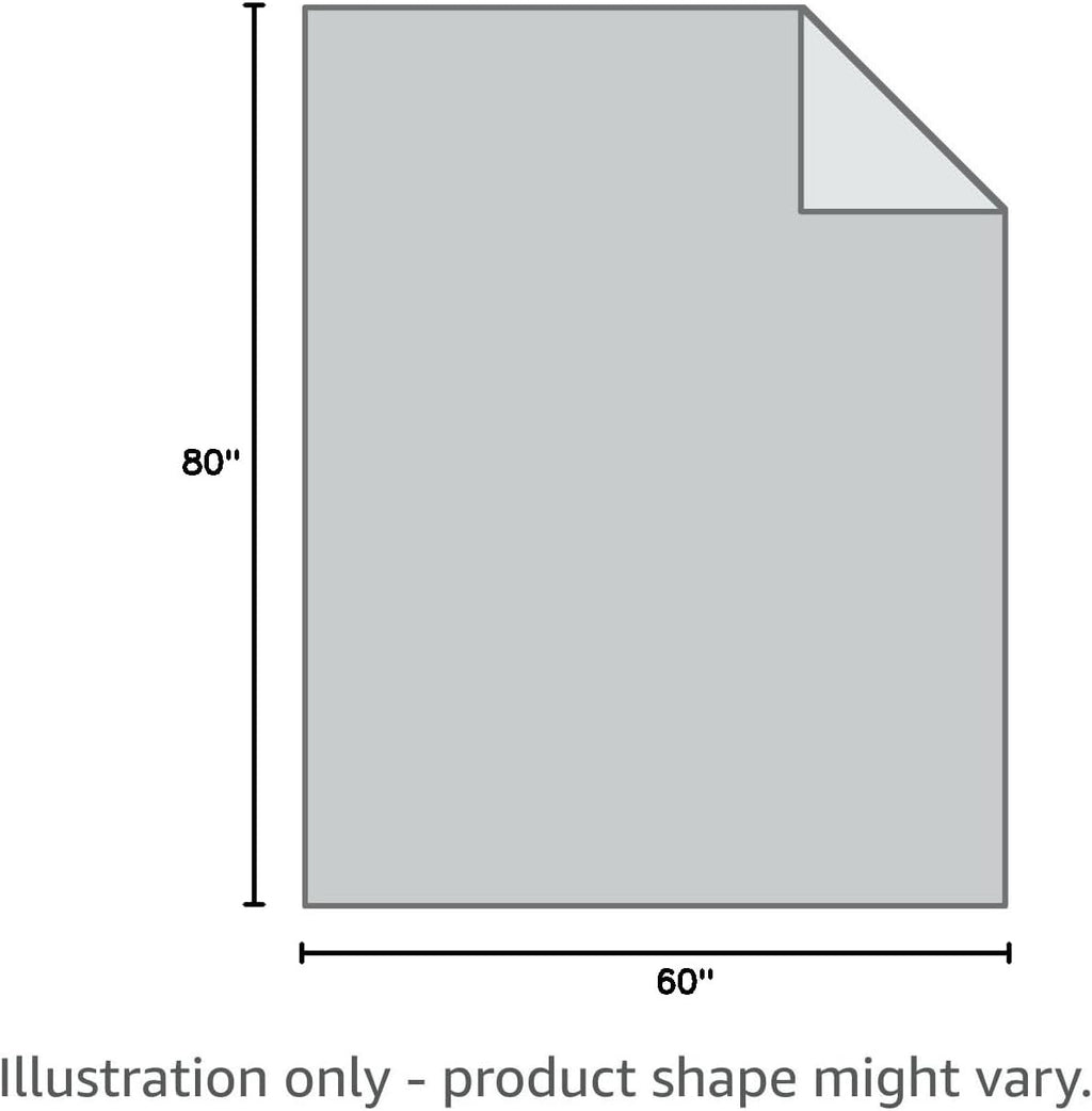 LUXOME Queen Size Weighted Blanket | Integrated Cooling & Plush Cover | 18 lbs | 60'x80' | Grey/Light Grey