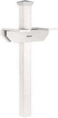Hazelton Side-by-Side Mailbox Post, White