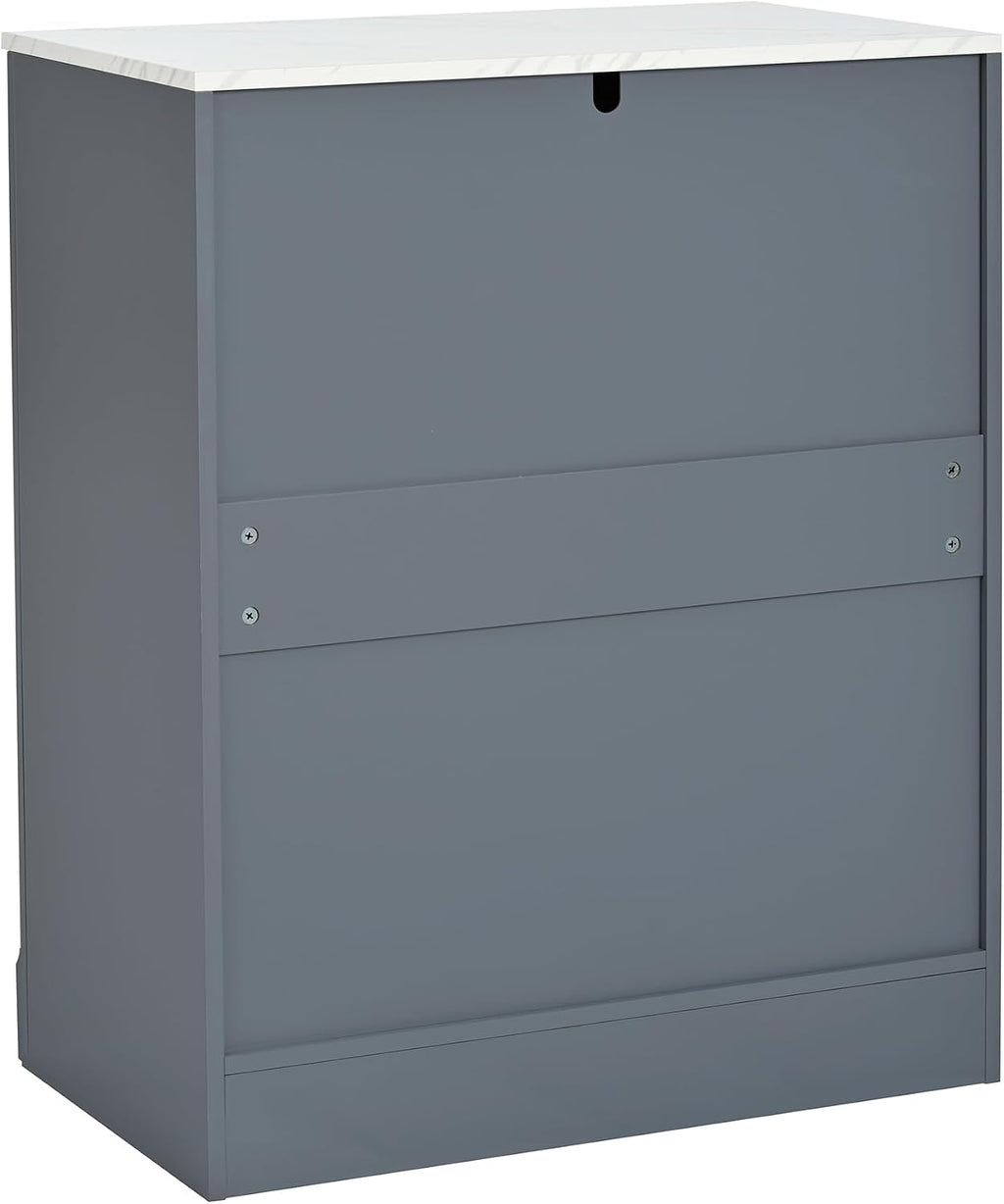 Modern Kitchen Pantry Storage Cabinet, Buffet Food Storage, Buffet Cabinet with 2 Adjustable Shelves and 2 Door Shelves, Set of 2