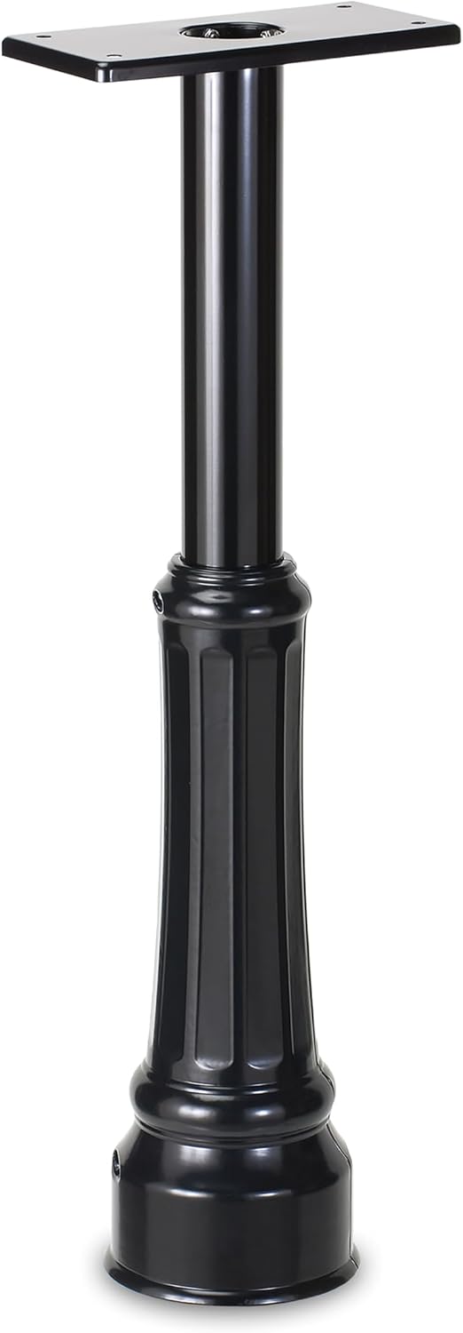 ARCHITECTURAL MAILBOXES 7507B Basic Post with Decorative Cover Black