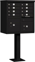 Salsbury Industries 3308BLK-U 8 A Size Doors, United States Postal Access Type I Cluster Box Unit, Black