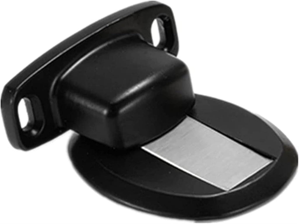 Door Stops,Wedge Stopper stoppers for skirtings Doorstop Rubber Floor Jammer, Magnetic Door Stopper, Invisible Landing Installation of Anti-Collision Door Stop,Red Bronze (Color : Black) (Black )