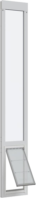 Endura Flap Pet Door for Vinyl Sliding Glass Doors | Weatherproof & Insulated Dog Door for Vinyl Sliders | Durable with Secure Locking Cover | White, Small Flap, 93.25'-96.25' Slider Height