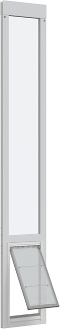 Endura Flap Pet Door for Vinyl Sliding Glass Doors | Weatherproof & Insulated Dog Door for Vinyl Sliders | Durable with Secure Locking Cover | White, XXL Flap, 93.25'-96.25' Slider Height