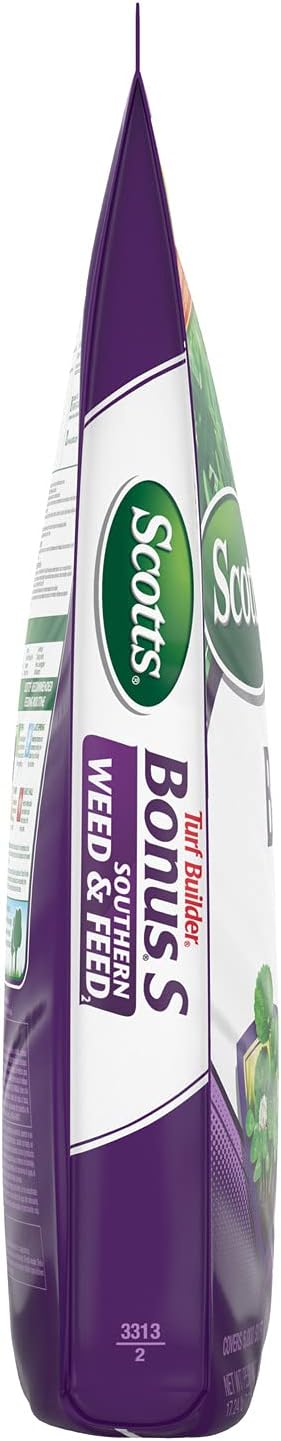 Scotts Turf Builder Bonus S Southern Weed & Feed2, Weed Killer and Lawn Fertilizer, 5,000 sq. ft., 17.24 lbs. (2-Pack)