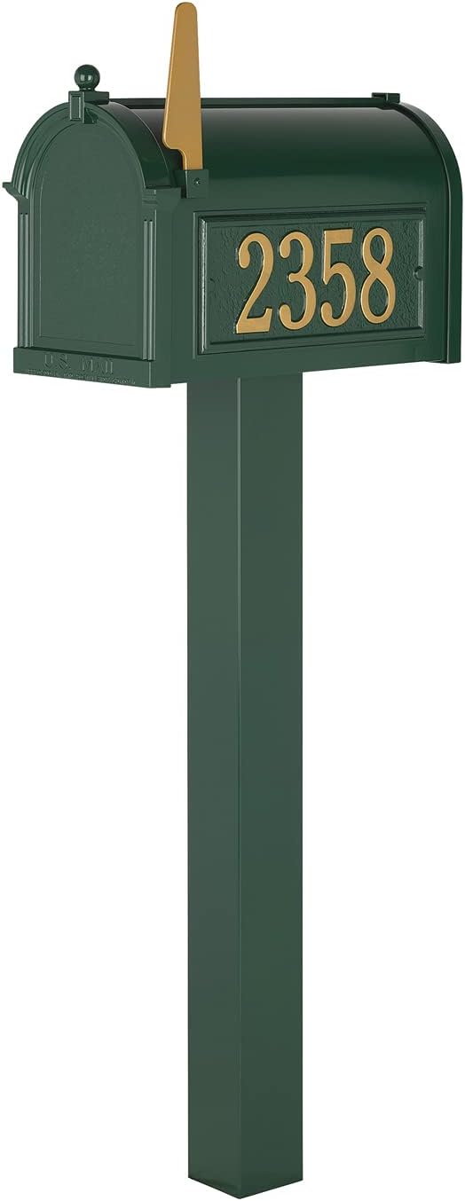 Whitehall Premium Mailbox Package - Green,Extra Large