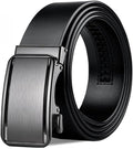 Automatic Ratchet Belt for Men - Genuine Leather Dress & Casual Use, Adjustable Buckle