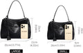 Genuine leather cowhide women's shoulder bag with detachable shoulder strap, flap buckle and underarm handbag purse