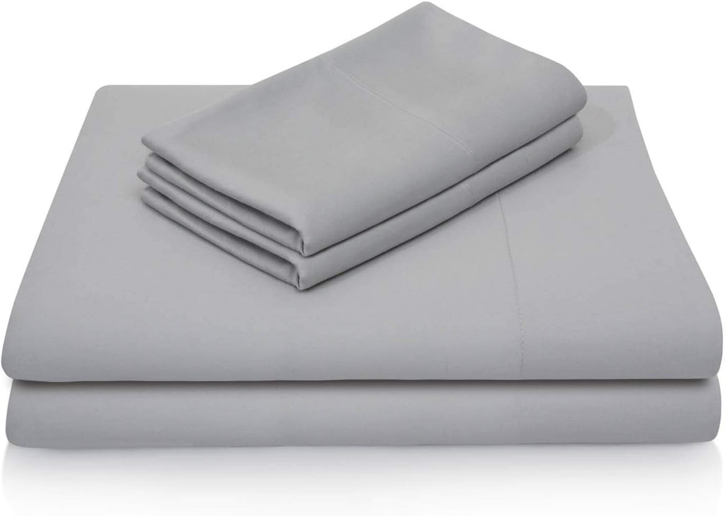 MALOUF 100% Rayon from Bamboo Sheet Set, California King, Ash