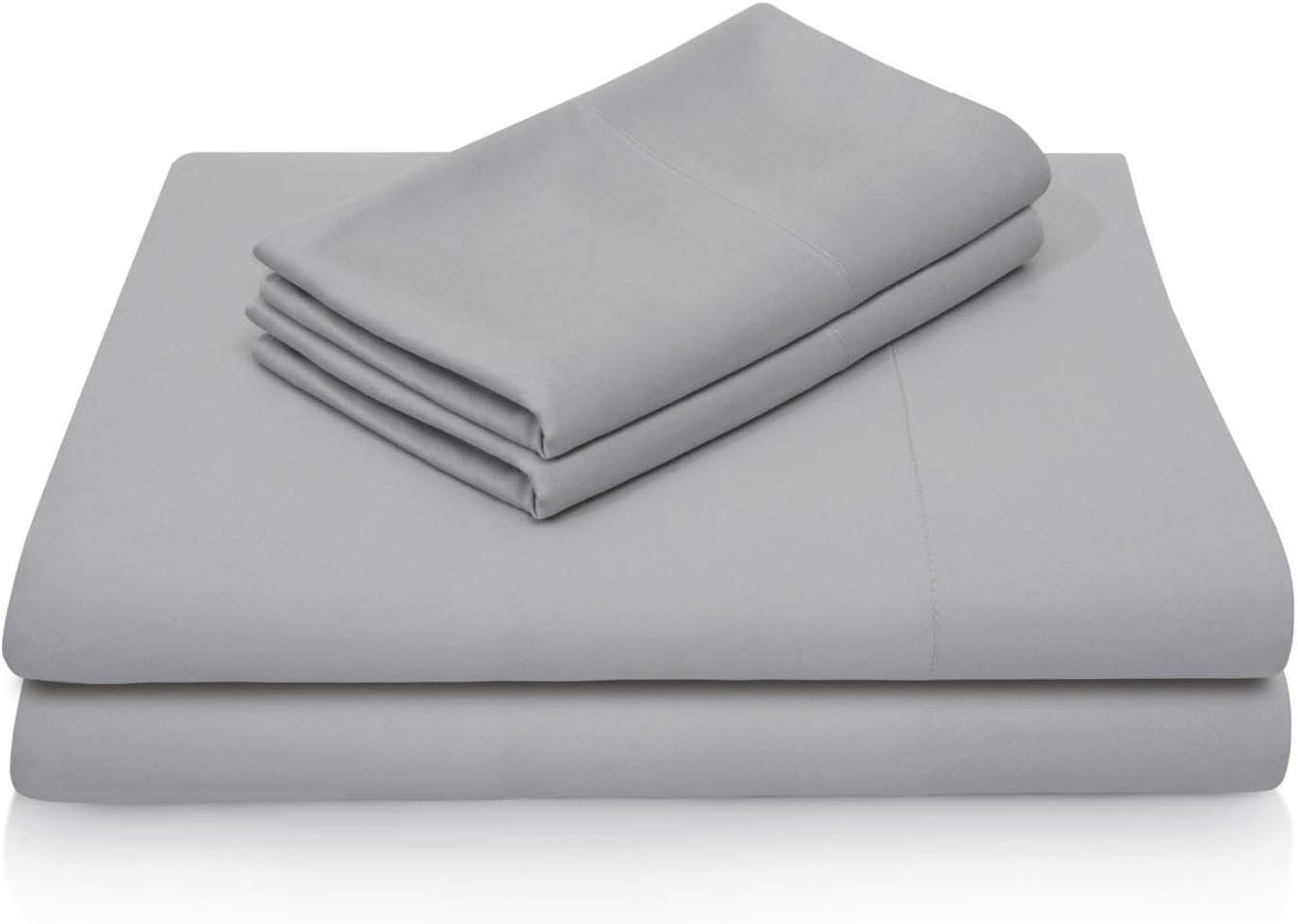 MALOUF 100% Rayon from Bamboo Sheet Set, California King, Ash