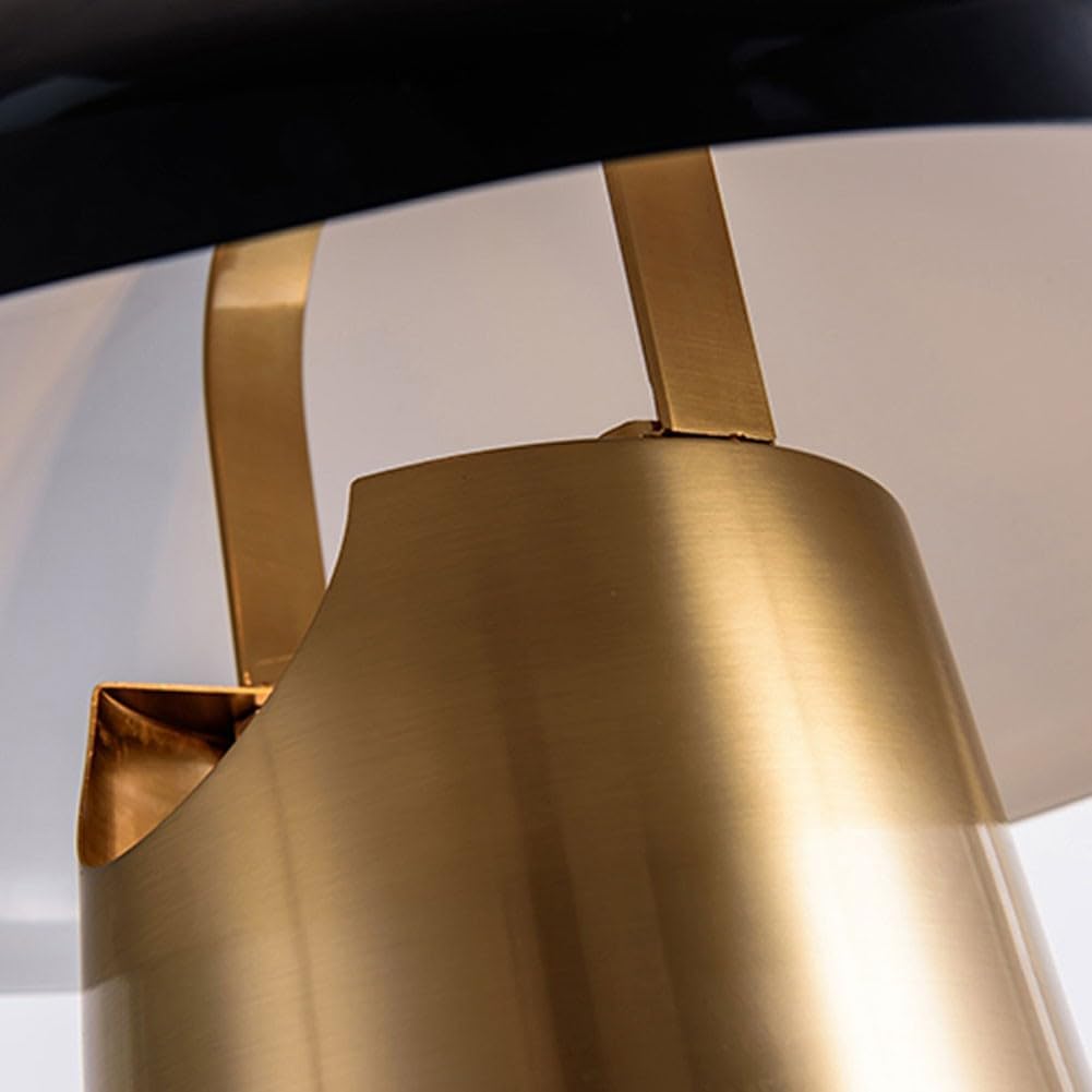 Classic Brass Desk Lamps for Home Office Desk lamp Gold Vintage reative Metal Mushroom Table lamp, Metal Base led Study lamp, Suitable for Living Room Desk