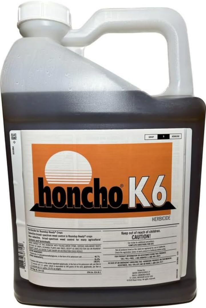 Honcho K6 Glyphosate Herbicide 48.7% – Post-Emergent Systemic Weed Killer for Brush, Vines & Farmstead Use
