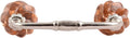 Indian Shelf 4 Pack Glass Drawer Handles for Cabinets and Drawers Pink Dresser Pulls for Door Silver Hardware 8' Hole to Hole -BH-381-GFK-112