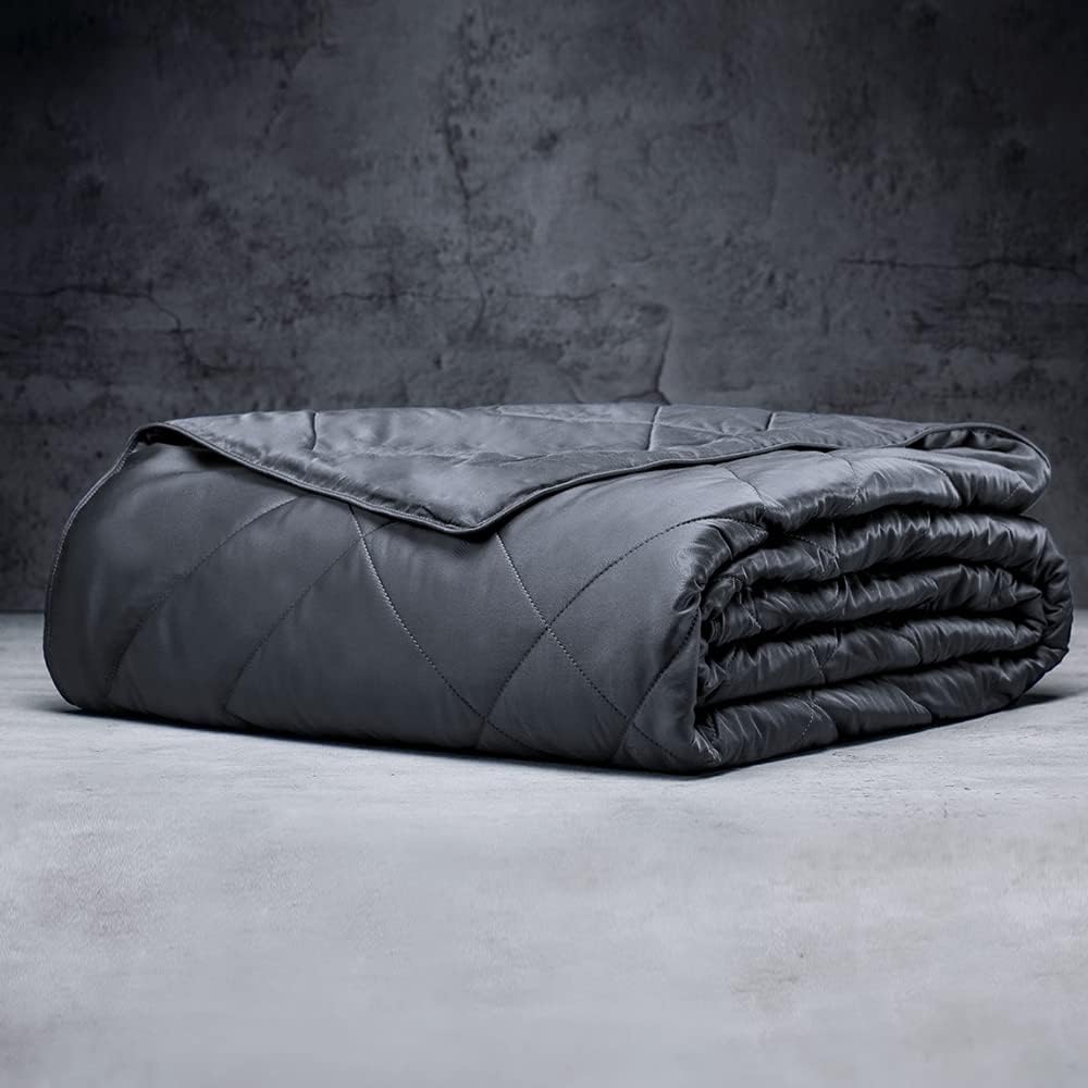 LUXOME Lightweight Blanket | 100% Rayon (Viscose) from Bamboo Fabric & Fill | Full/Queen - 86'x92' | Super Soft | Thermal-Regulating | Charcoal