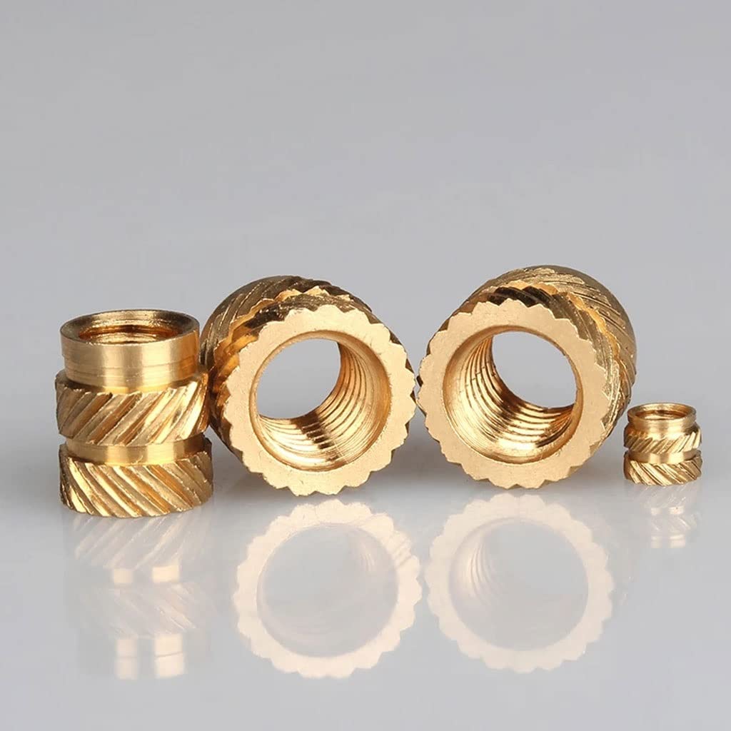 Brass Hot Melt Insert Knurled nut Thread Heat Molding Type Injection Embedment