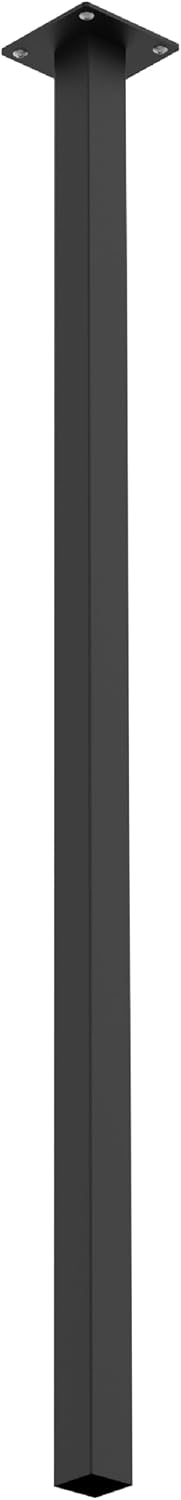 Olio Home Mailbox Post 58 x 2 x 2 inches - Heavy Duty Steel Mail Box Post with Black Powder Coating Surface - In-Ground Post for Concrete Roadside, Lawn or Sidewalk.