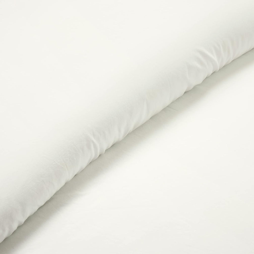 Lush Decor Ella Ruffle Lace 100% Cotton Duvet Cover, 3 Piece Set, Full/Queen, White - Cute Comforter - Queen Bedding Set - White Bedding Full Size - Coquette Decor - Neutral Lace Trim - Ruffle Trim