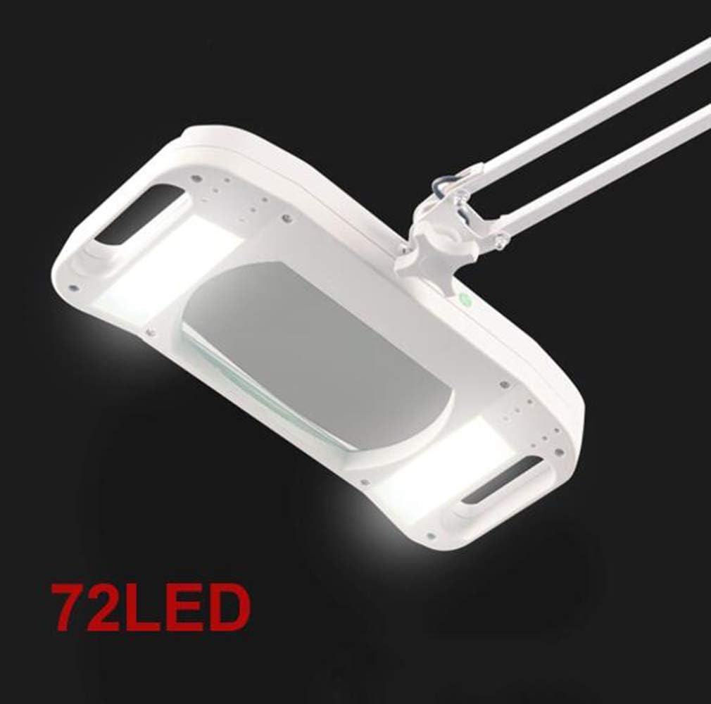 Magnifier, Led Magnifying Lamp with Clamp, with Adjustable Swivel Arm Light, 10X Magnifier Vertical Desk Magnifying Lamp Light Beauty Adjustable Beauty Stand Salon Tattoo Nail Skin