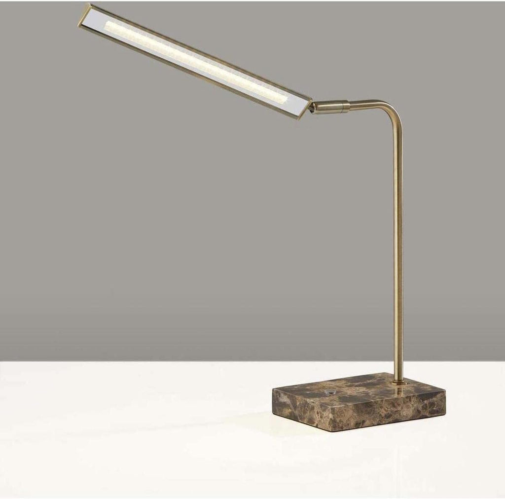 Adesso Home 3557-21 Transitional LED Desk Lamp from Reader Collection in Brass-Antique Finish, 17.50 inches, Bronze