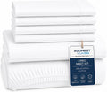California King Sheet Sets - 100% Egyptian Cotton Sheets California King Size, 6 Pc, Cal King Sheet Set, Soft Sateen Weave, 16' Deep Pocket California King Sheet Set - White