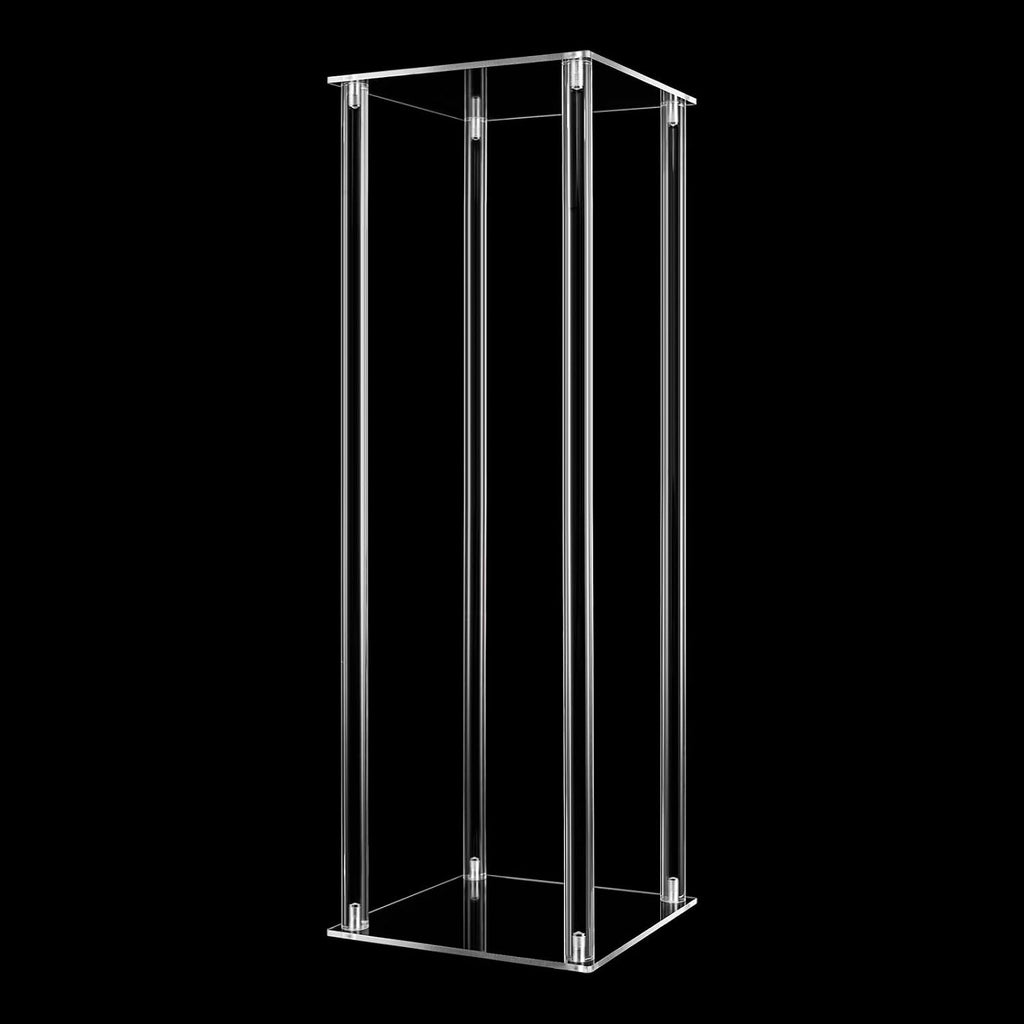 10Pcs Acrylic Flower Vase, 23.62 inch Clear Flower Vases for Centerpieces, Acrylic Column Flower Container, Wedding Flower Stand for Anniversary Celebration