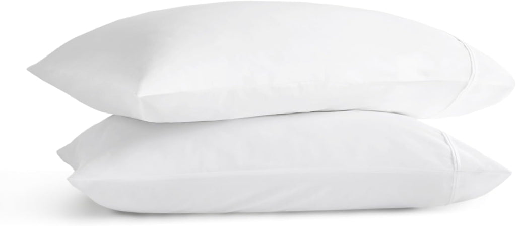 Harbor House Luxury 100% Egyptian Cotton Sheet Set, 400 Thread Count Sateen Weave, Soft & Breathable Bed Sheets with Deep Pocket, 4-Piece Queen Bedding Set, Bright White