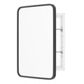 WallBeyond WallByond Bathroom Medicine Cabinet with Mirror, 16x24 Inch Black Recessed Medicine Cabinet with Round Corner Aluminum Alloy Metal Framed, Single Door Modern MedicineMabinet with Storage