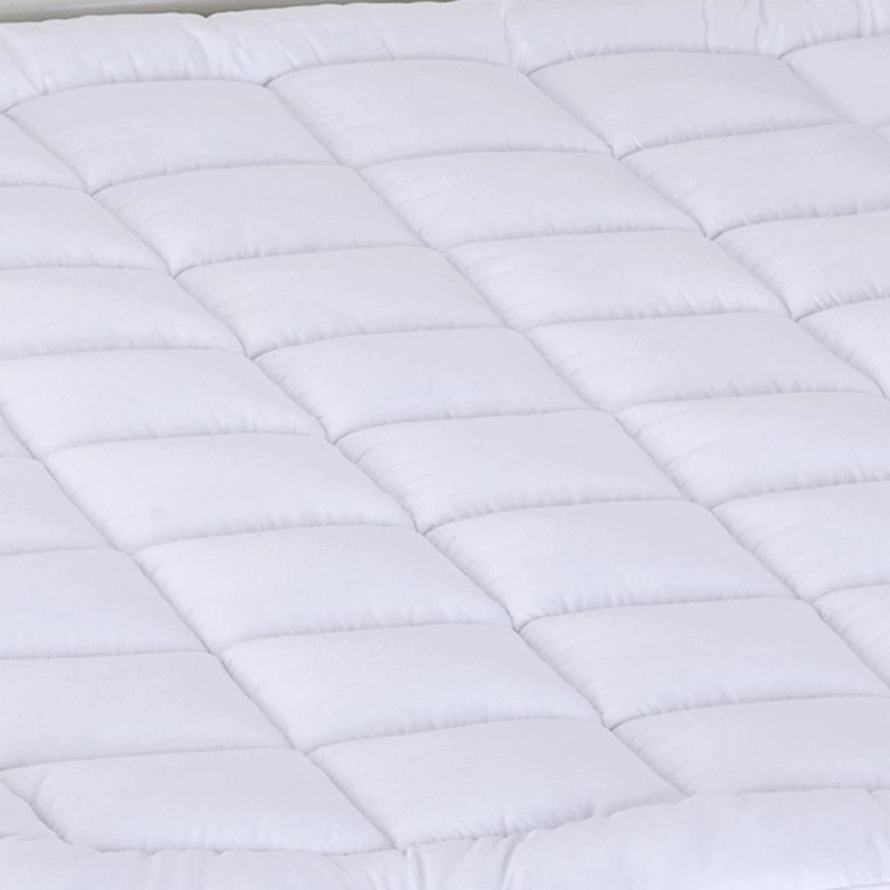 Royal Hotel Bedding Plush Mattress Topper, Split King, Consist of 2 Twin XL Toppers for Adjustable King Bed, 2 Inches Hypoallergenic Overfilled Down Alternative Anchor Bands Mattress Topper