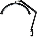 LED Half Moon Light with Desk Clamp, 30W Bright 288PCS LEDs, Metal Swing Arm for Beauty, Nail Art, Makeup, Facial Care, Tattoos, Sewing and Hand Craft DIY(Black)
