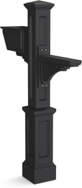 Mayne Westbrook Mailbox Post with Standard Arm and Planter – Weather-Resistant, Durable Classic Design – Easy-to-Install Outdoor Mailbox Post