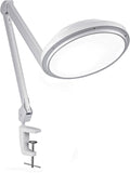 30W LED Desk Lamp with Clamp, 95+CRI, 5 CCT Modes & Dimmable, High CRI>95, Flexible Adjustable Task Light for Office, Makeup, Workbench, Crafts(White)