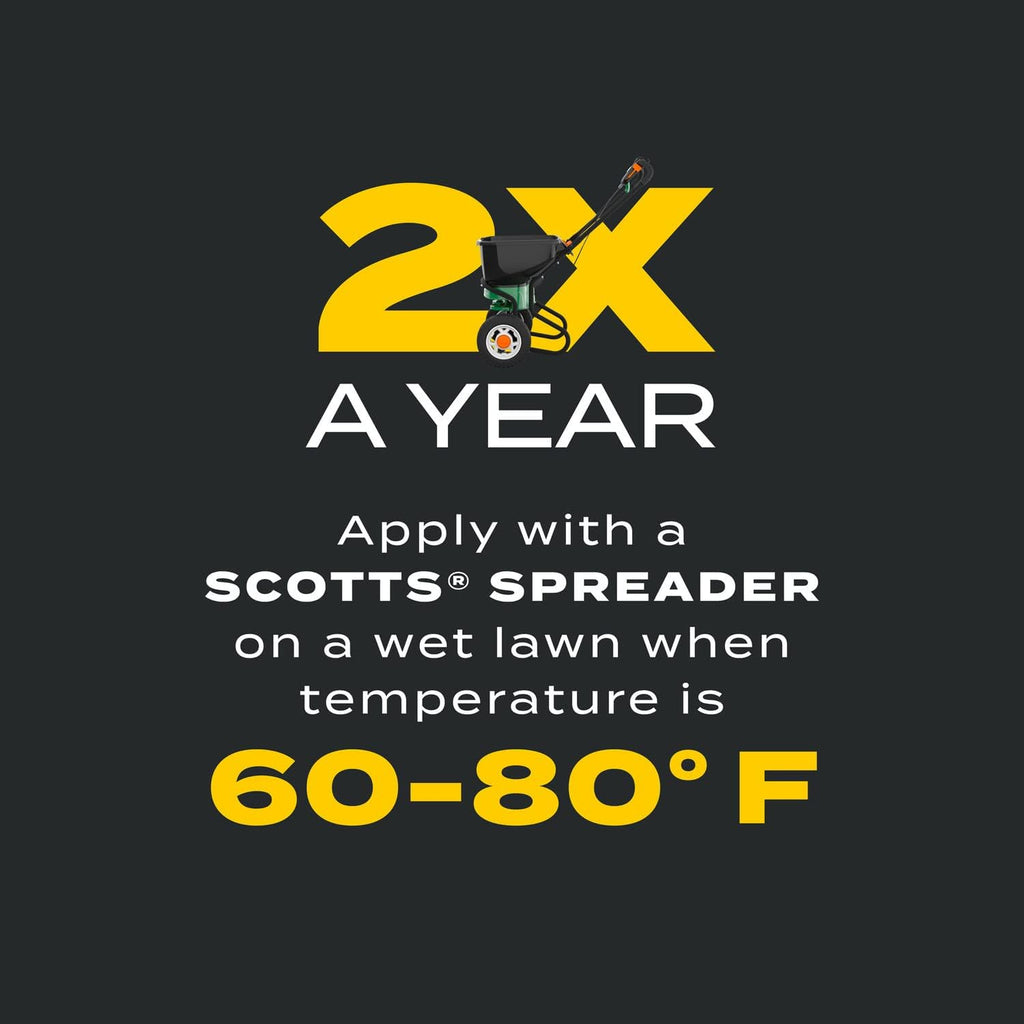 Scotts Turf Builder Triple Action1 - Weed Control, Lawn Weed Killer, Crabgrass Preventer, and Grass Fertilizer for Lawns, Covers 12,000 sq. ft., 33.94 lb. (2-Pack)