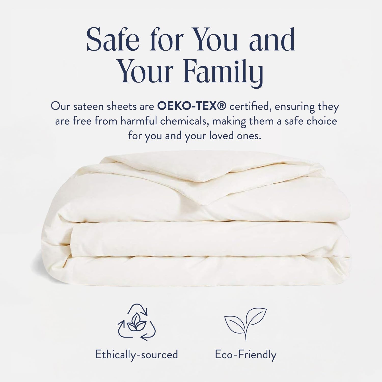 Brooklinen Luxury Sateen Duvet Cover - 100% Cotton, King/California King Size in Cream with Extra-Long Corner Ties and Button Closure - Best King/Cali King Duvet Covers