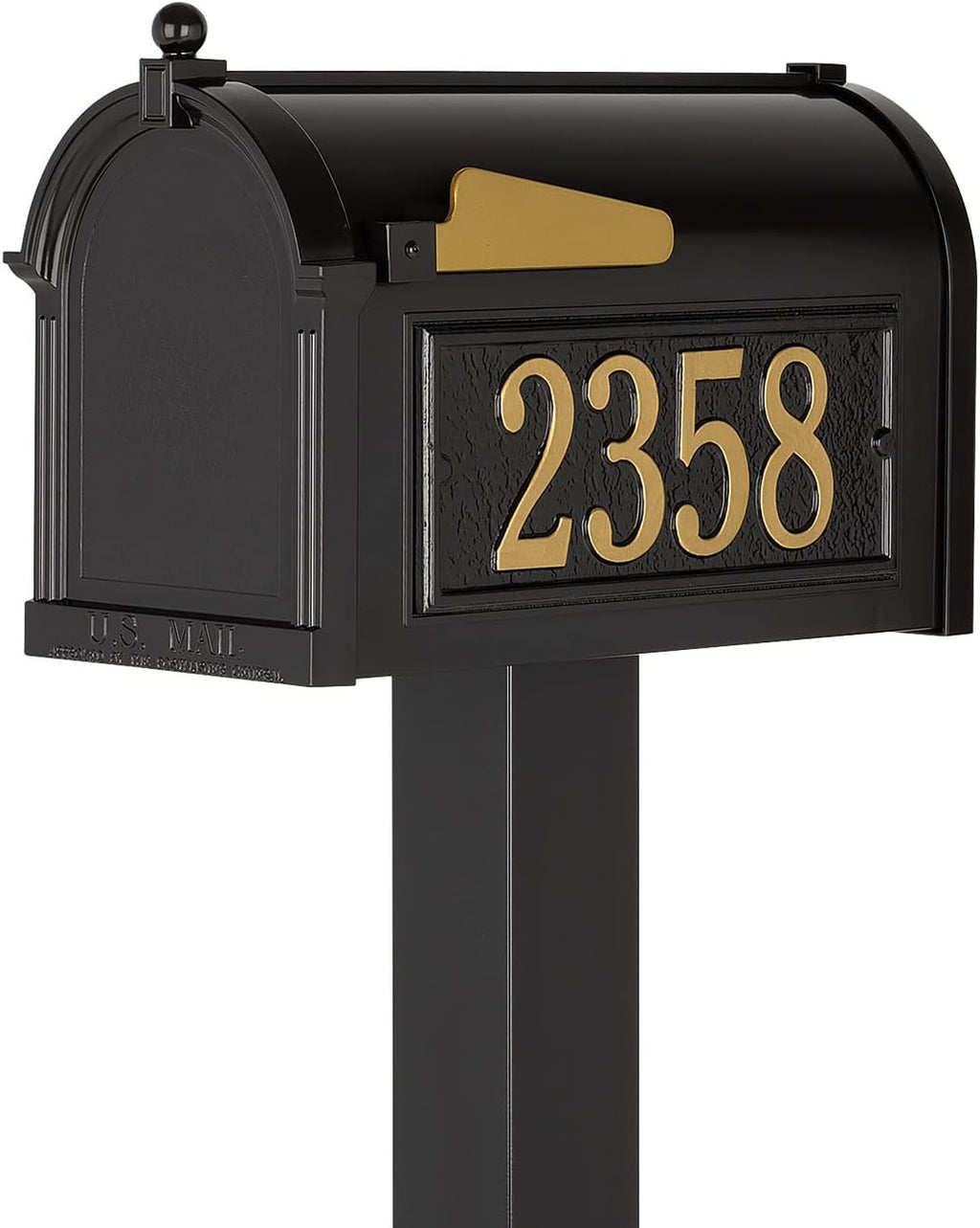 Whitehall Premium Mailbox Package - Black, Extra Large