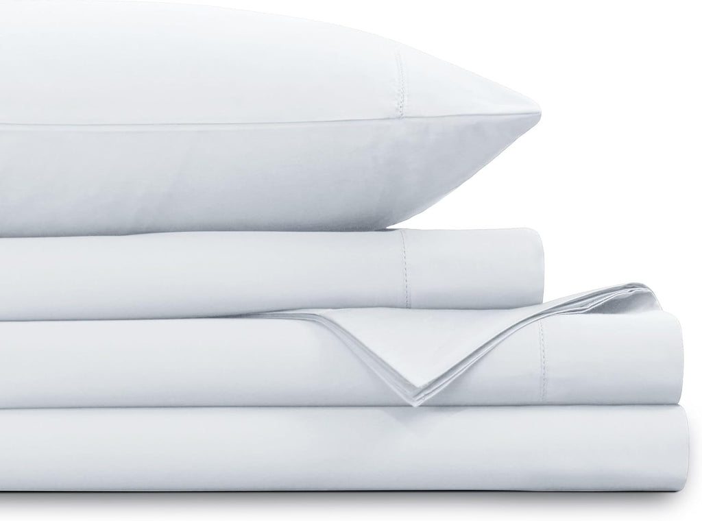 Tribeca Living 1000 Thread Count Egyptian Cotton Sheets Queen Size - Silky Smooth Sateen Weave for Luxurious Sleep - 22 Inch Deep Pocket 4-Piece Set in White