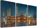 3 Pack Mecca Diamond Art Kits for Adults, 5D Temple Diamond Painting Kits for Adults Beginners, DIY Full Round Drill Dimond Art Paintings, Gem Arts Crafts Kit for Home Wall Decor, 24x32 Inch, F-37