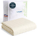 YnM King Size Cooling Weighted Blanket for Adults (88x104 Inches, 15 Pounds, Champagne Beige), Perfect for Hot Sleepers with Cooling Rayon, Heavy Bed Blanket for Couple on Queen or King Bed