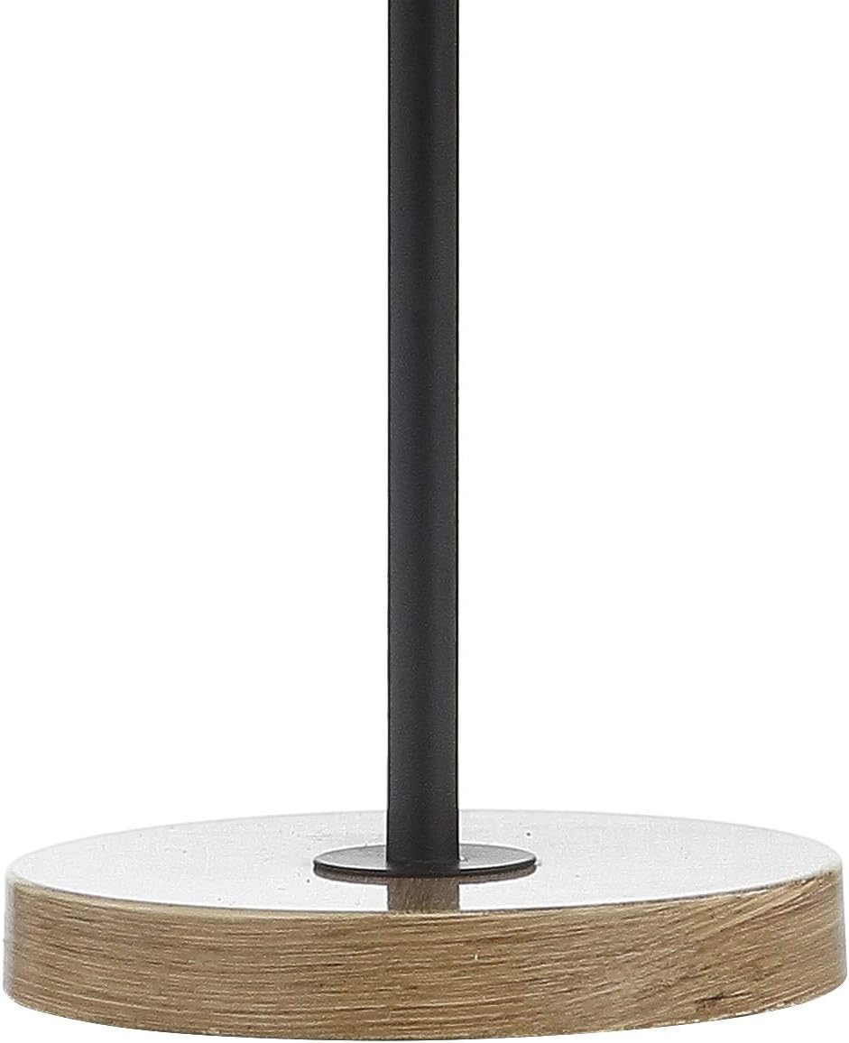 JONATHAN Y 20.5' Natural and Black Pinecone Wood and Metal LED Table Lamp, Contemporary Organic Modern Scandinavian Desk Lamp for Living Room Bedroom, LED Bulb Included JYL6123A