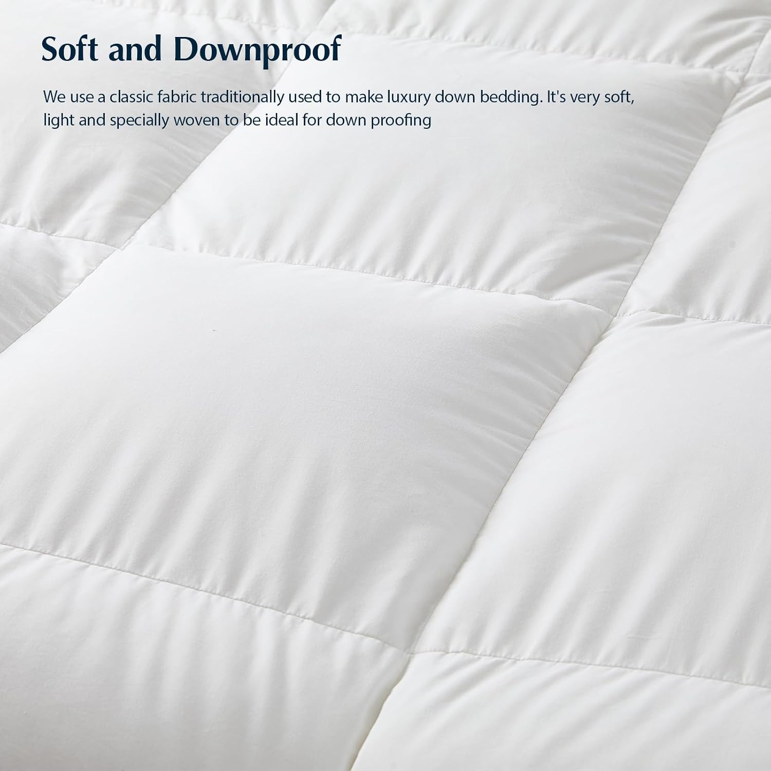 Pacific Coast Goose Down Fiber Comforters Super King Duvet Insert, All Season White Comforter, 3D Hidden-Stitch Baffle Box Design, 8 Tabs, Gifts for Women/Men, Extra Fluffy Luxury Duvet (120'x120')