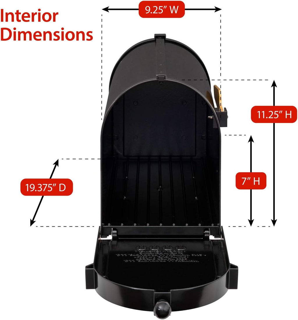 Whitehall Products 16536 Deluxe Mailbox Package, Black