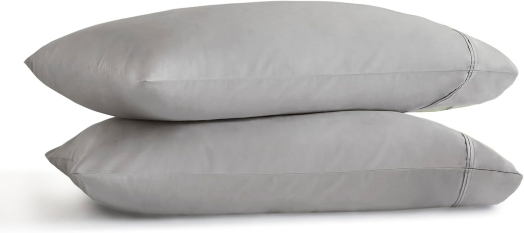 Harbor House Luxury 100% Egyptian Cotton Sheet Set, 400 Thread Count Sateen Weave, Soft & Breathable Bed Sheets with Deep Pocket, 4-Piece Queen Bedding Set, Gray