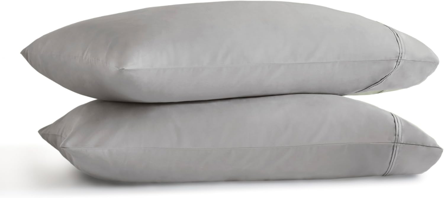 Harbor House Luxury 100% Egyptian Cotton Sheet Set, 400 Thread Count Sateen Weave, Soft & Breathable Bed Sheets with Deep Pocket, 4-Piece Queen Bedding Set, Gray