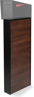 Ilyapa Modern Mailbox Post for Outside, 41x18x5 inch Wood Look Metal Mail Box Posts for Decorative Residential Mailboxes, Includes Adjustable Universal Mounting Plate