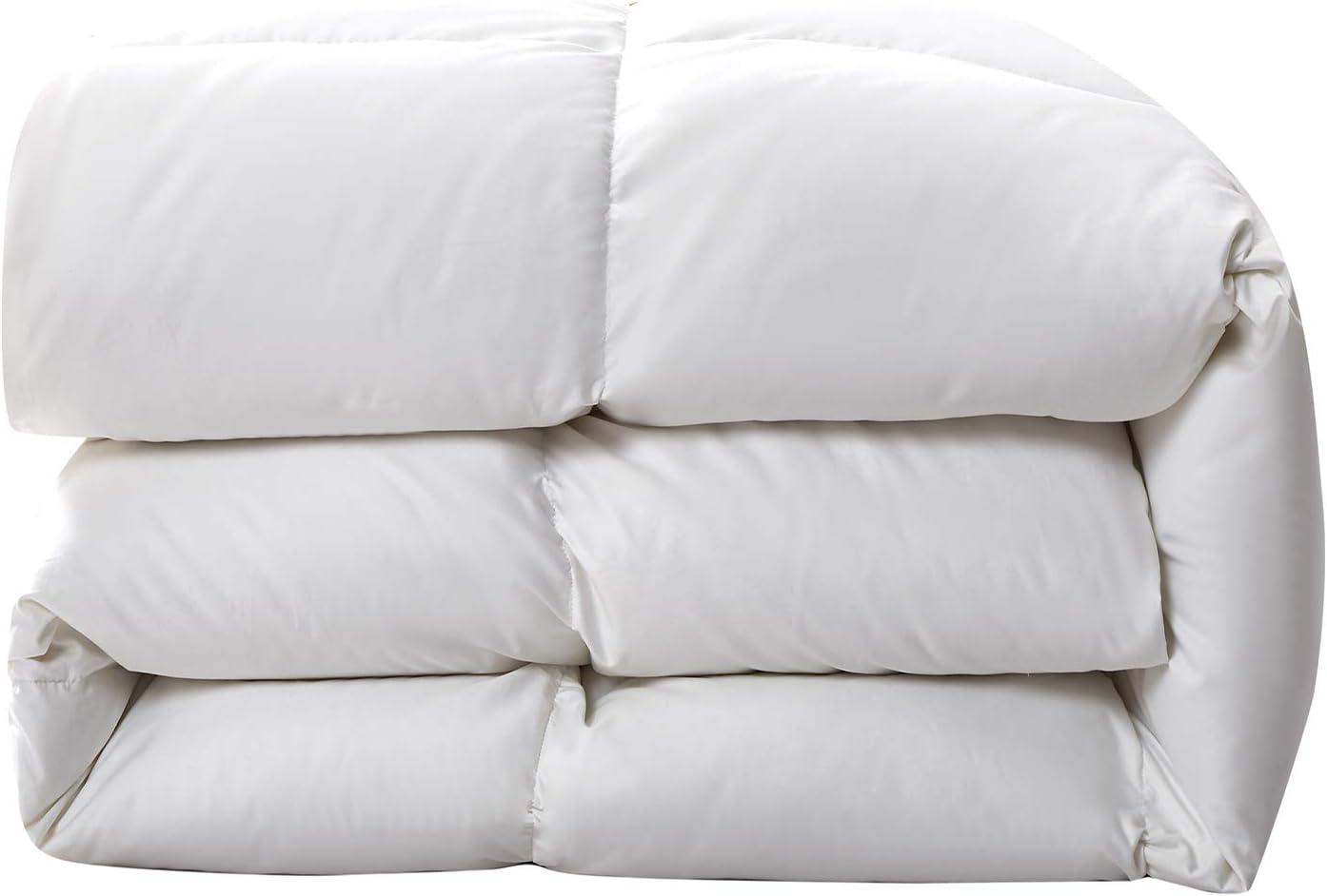Serta Down Fiber Comforter King Size-All Season Duvet Insert, Luxury Fluffy Bed Comforter 100% Cotton 300 Thread Count Shell, Down Feather Fiber 500 Fill Power with Corner Taps, White 106x90inch